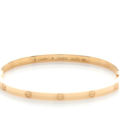 Cartier 18K Yellow Gold Small LOVE Bracelet 16 4 of 5