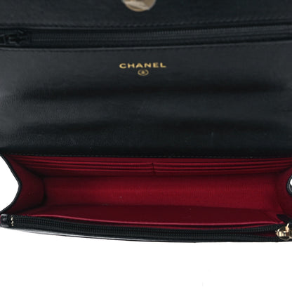 Chanel Lambskin Quilted Chanel 19 Wallet On Chain WOC Black 5 of 9