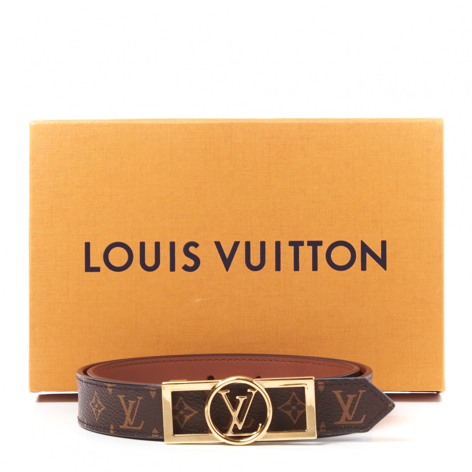 Louis Vuitton Monogram 25mm Dauphine Reversible Belt 90 36 Tan 5 of 5