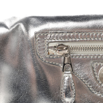 Balenciaga Laminated Calfskin Giant 21 Silver Hardware Envelope Clutch Silver 15 of 15