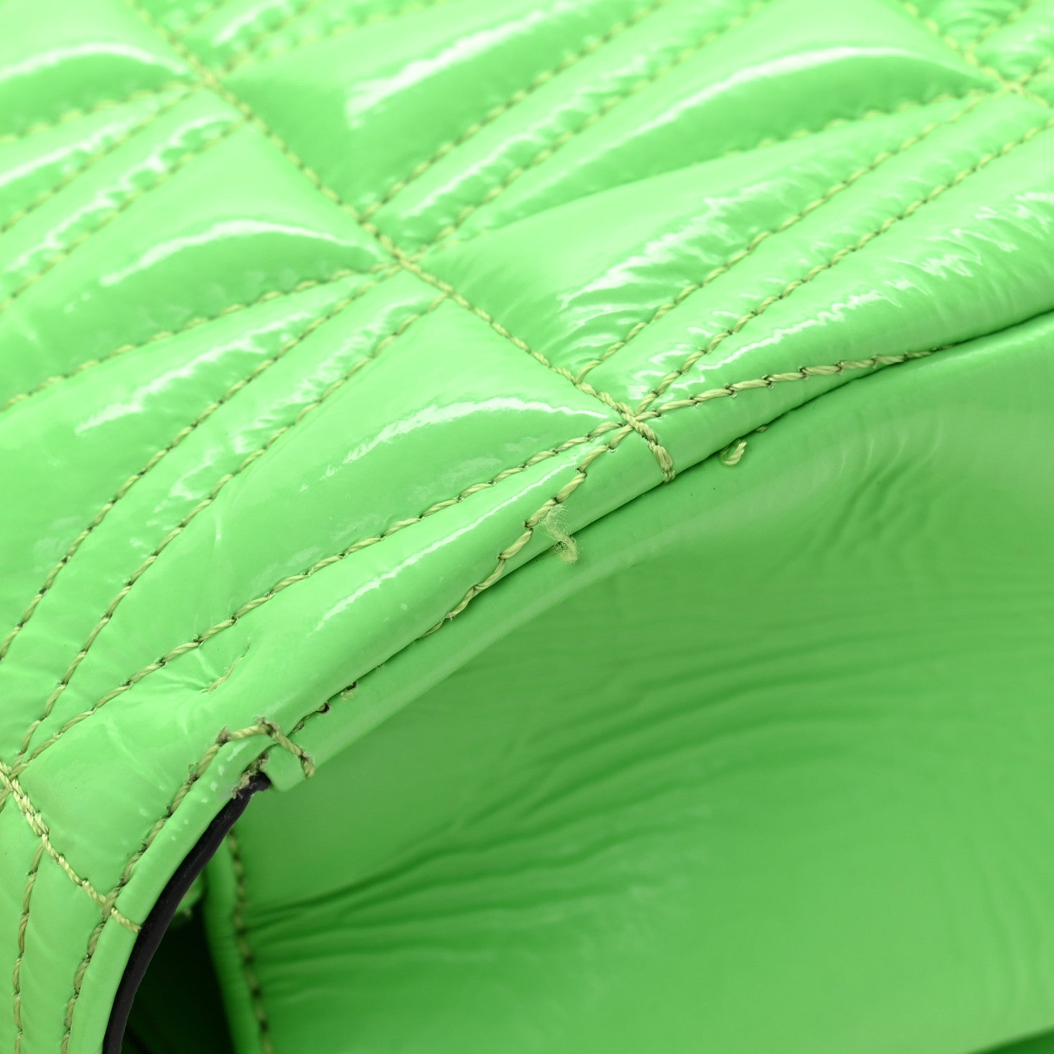 Versace Patent Quilted Virtus Shoulder Bag Mint 14 of 14