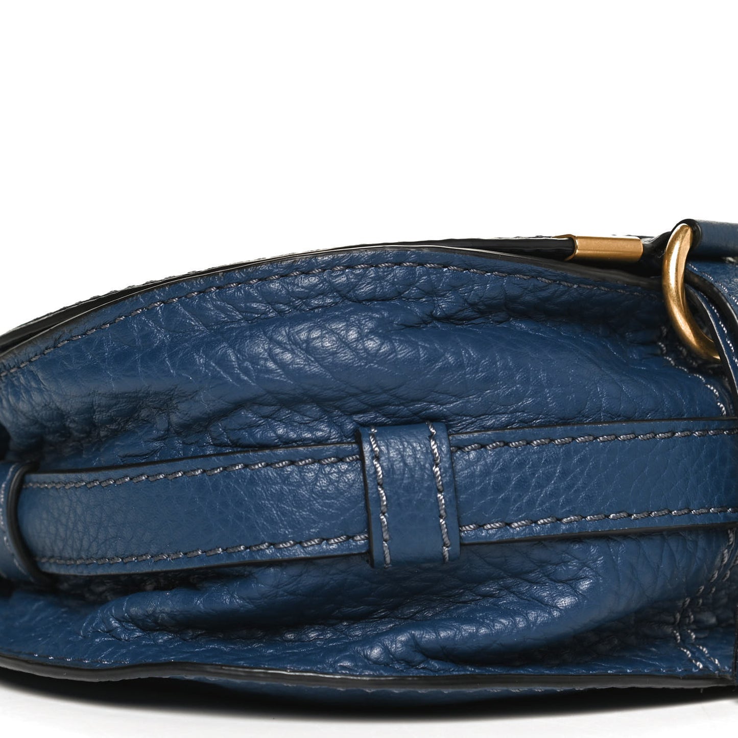 Calfskin Mini Marcie Round Crossbody Bag Royal Navy
