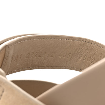 Hermes Suede Goatskin Womens Chypre Sandals 40.5 Beige Sable 9 of 10
