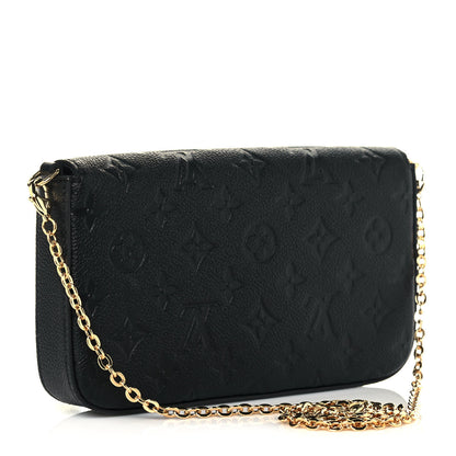 Louis Vuitton Empreinte Pochette Felicie Chain Wallet Black 4 of 12