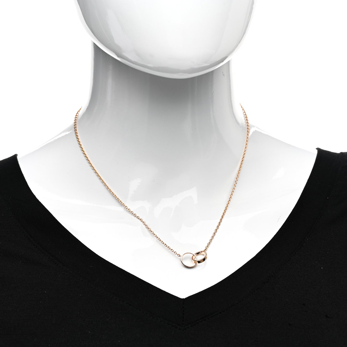 18K Pink Gold Interlocking LOVE Necklace