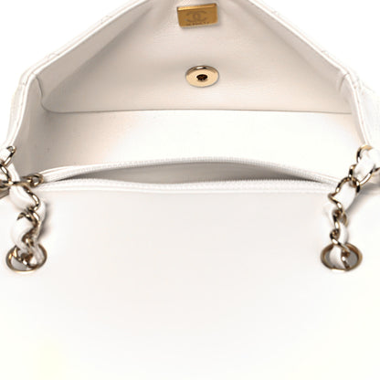 Chanel Lambskin Quilted Mini Rectangular Flap White 5 of 15