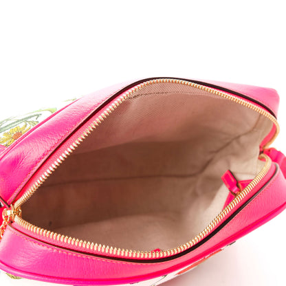 Gucci Canvas Flora Floral Shoulder Bag White Fuchsia Fluo 5 of 10