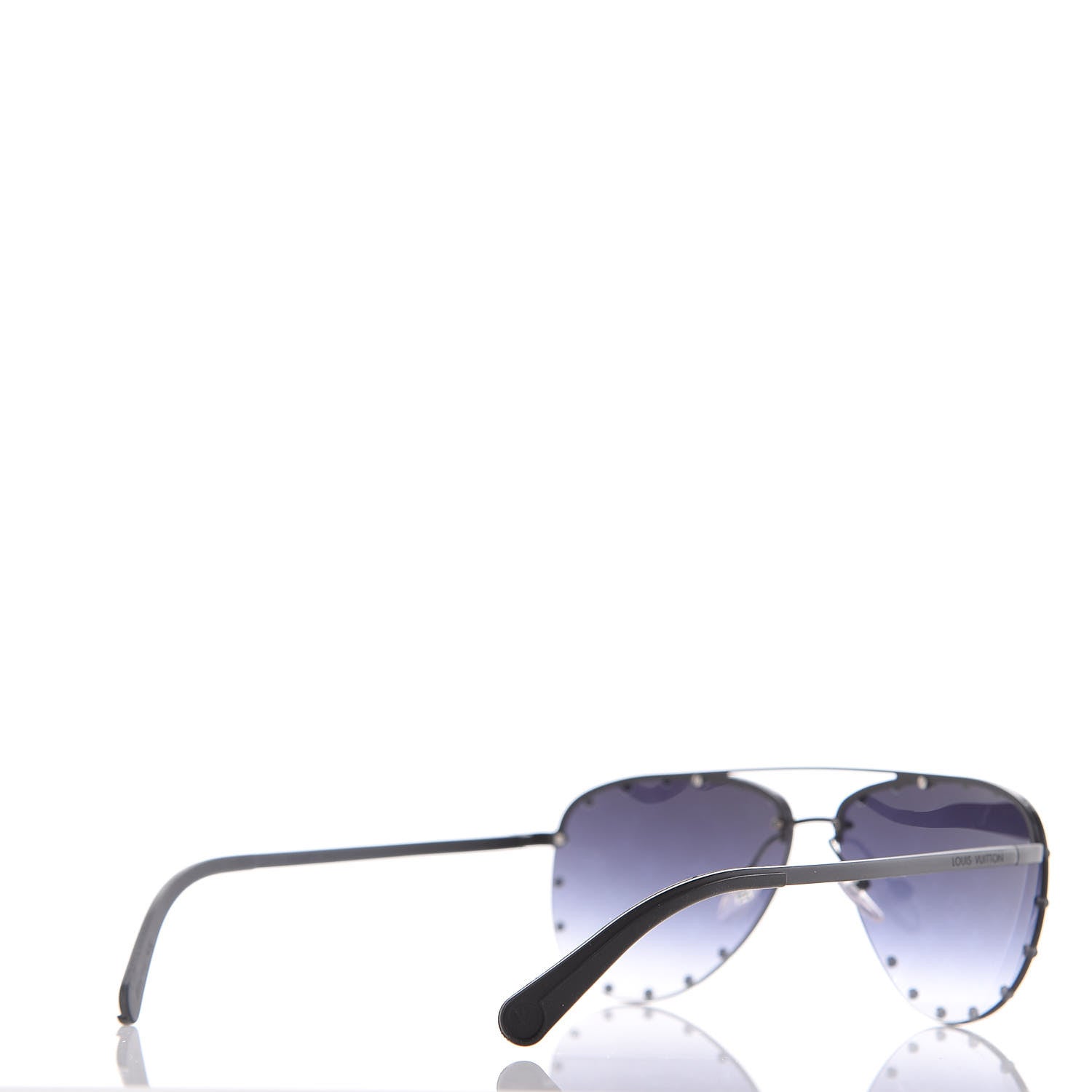 Louis Vuitton Monogram The Party Aviator Sunglasses Z0971U Black 4 of 8