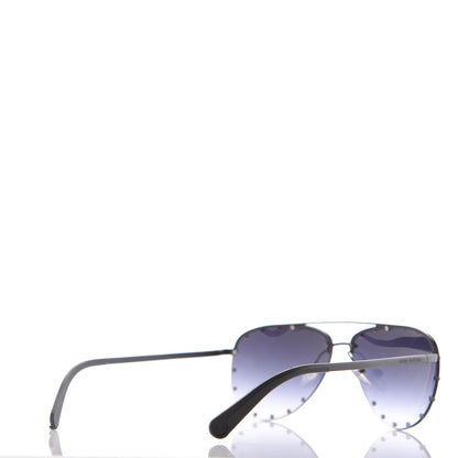 Louis Vuitton Monogram The Party Aviator Sunglasses Z0971U Black 4 of 8