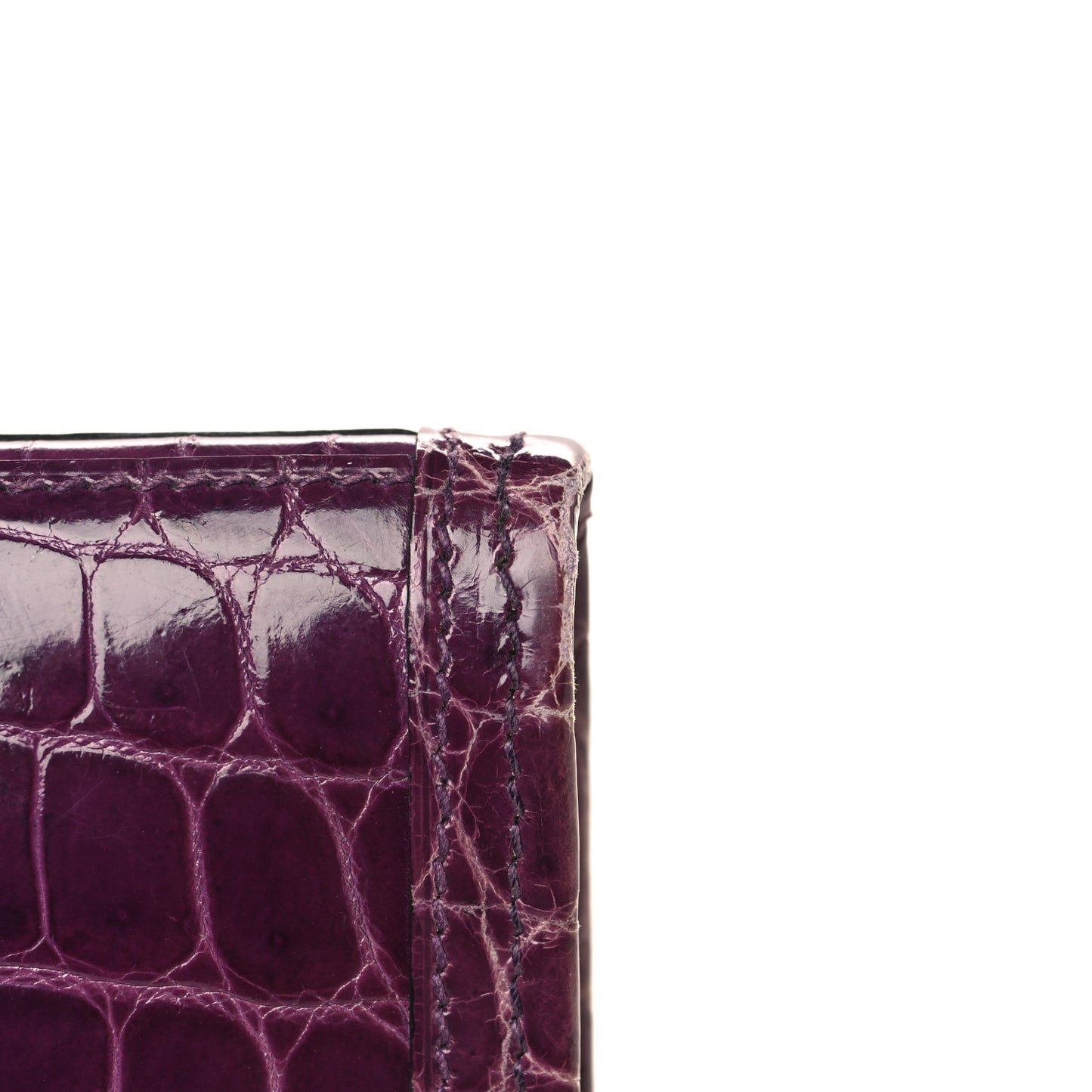 Shiny Niloticus Crocodile Jige Elan 29 Clutch Amethyste