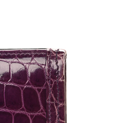 Hermes Shiny Niloticus Crocodile Jige Elan 29 Clutch Amethyste 10 of 10