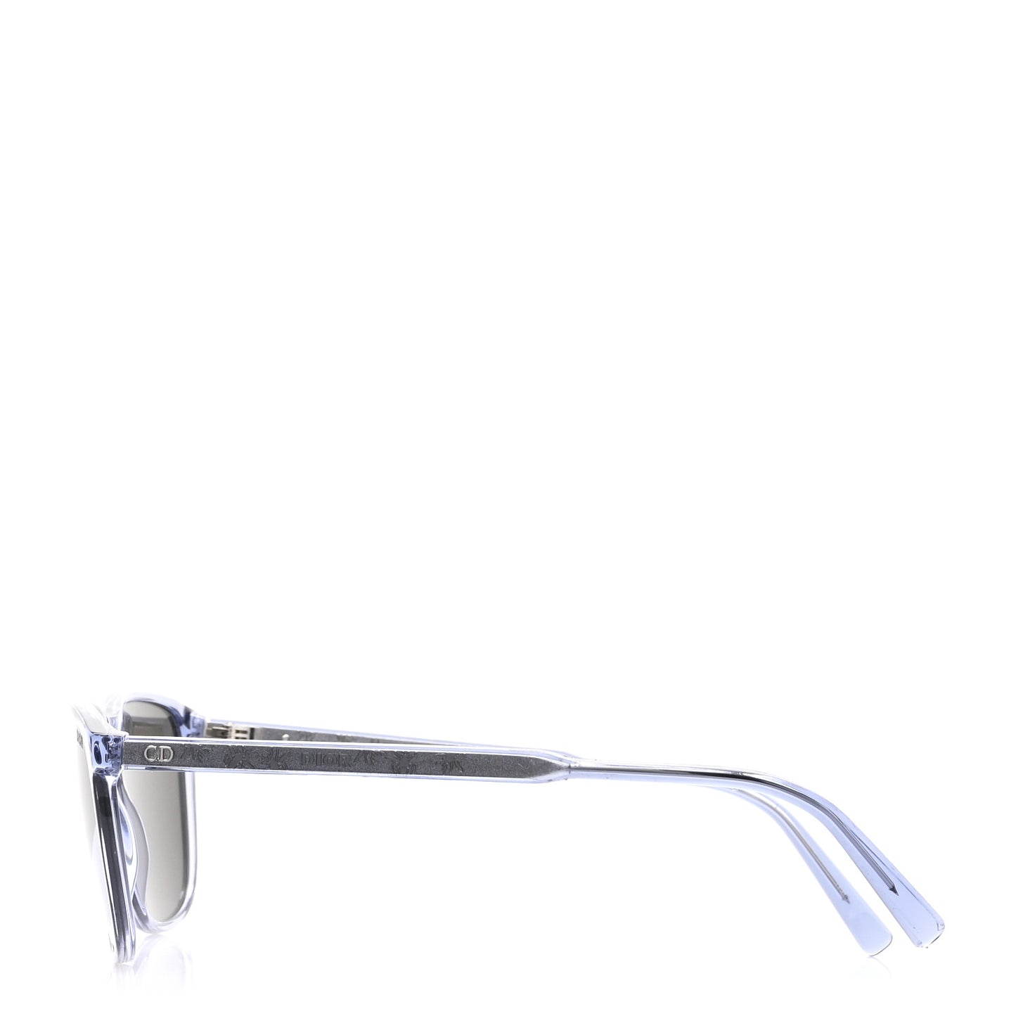 Acetate InDior S3I Rectangle Sunglasses Transparent Blue