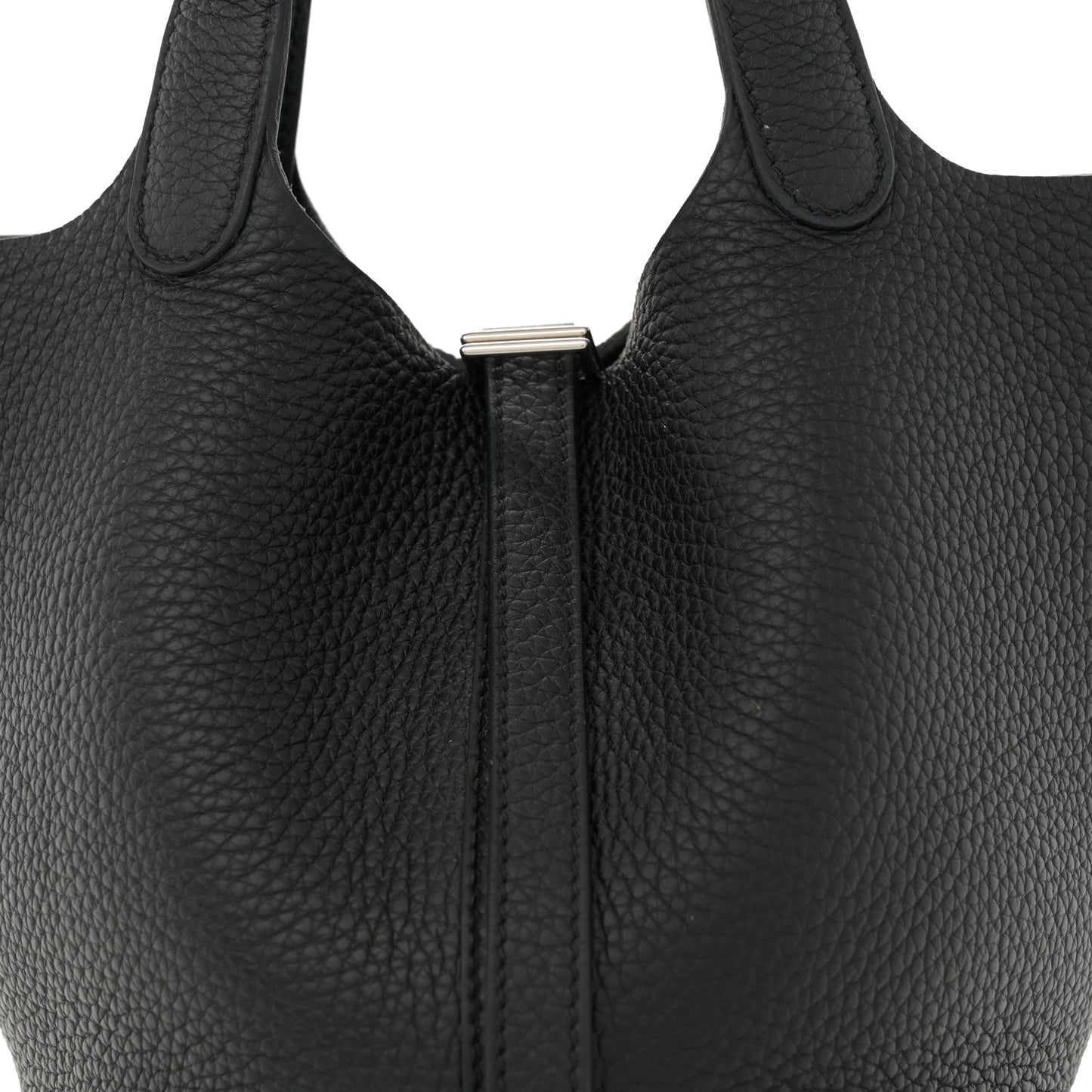 Taurillon Clemence Picotin Lock 18 PM Black