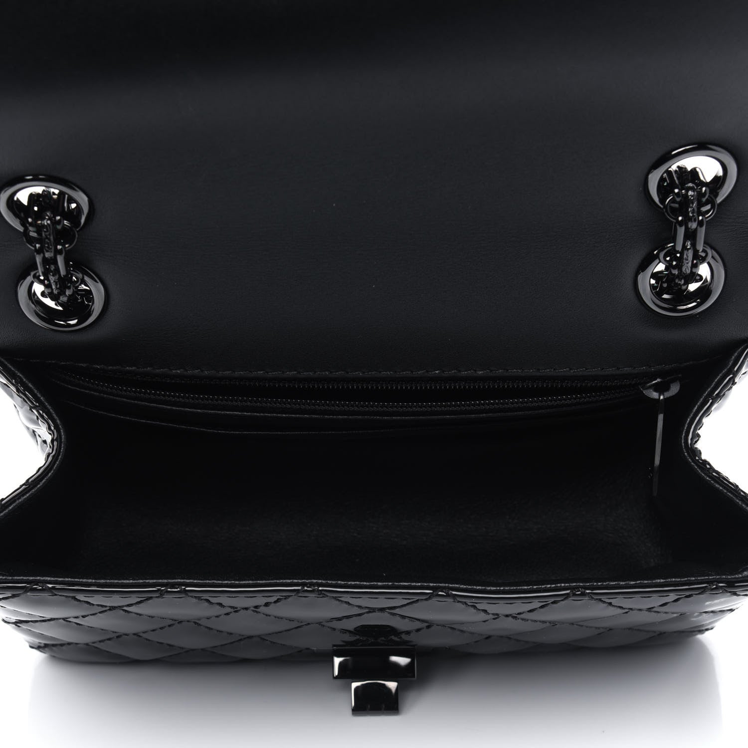 Chanel Patent Calfskin Quilted 2.55 Reissue Mini Flap So Black 3 of 4