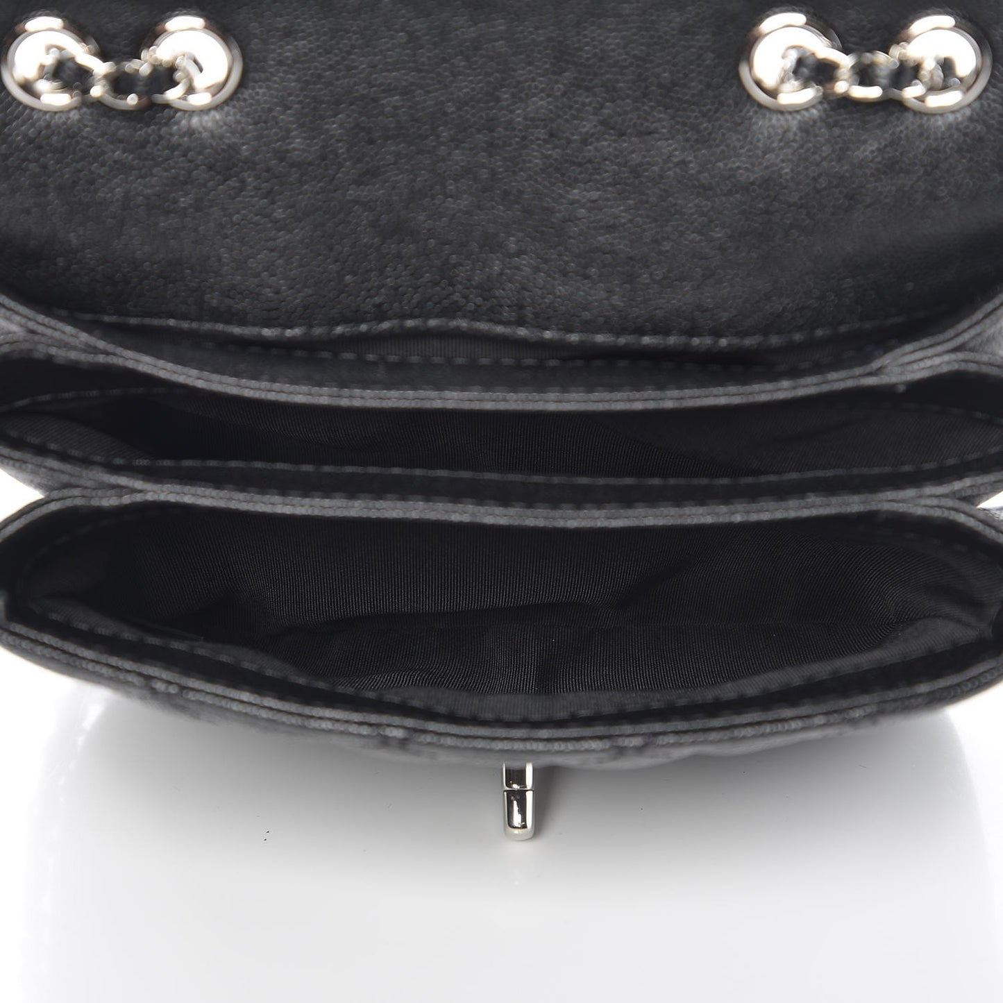 Caviar Quilted Small Urban Companion Flap Black
