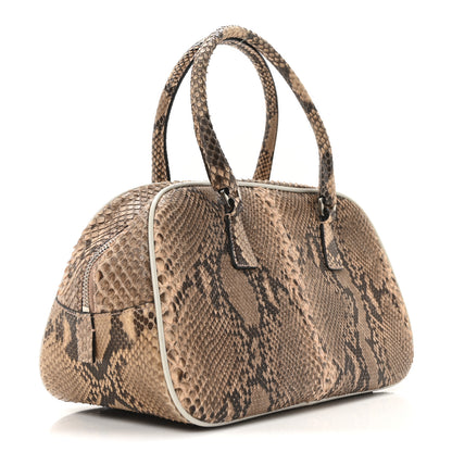 Prada Snakeskin Bowler Beige 3 of 10