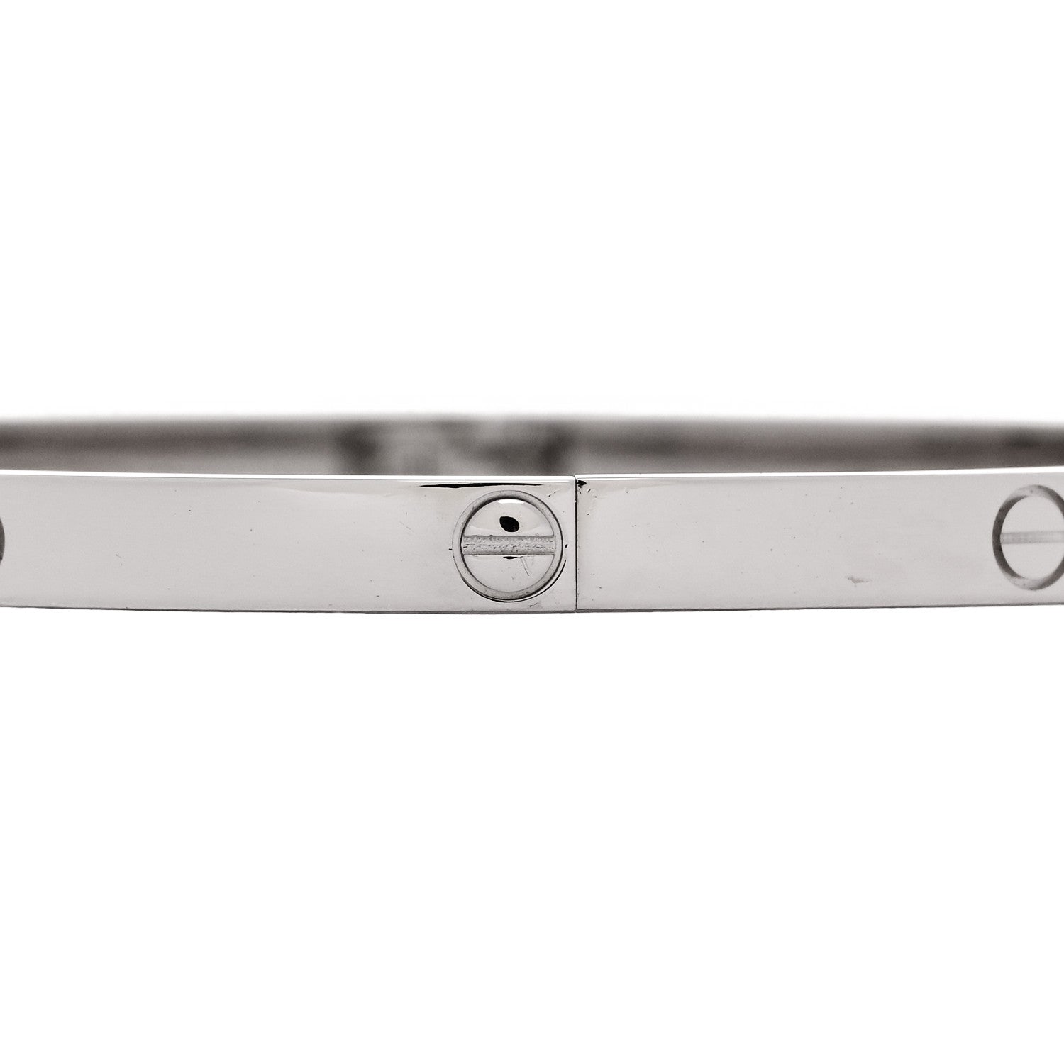 Cartier 18K White Gold Small LOVE Bracelet 18 4 of 8