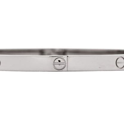Cartier 18K White Gold Small LOVE Bracelet 18 4 of 8
