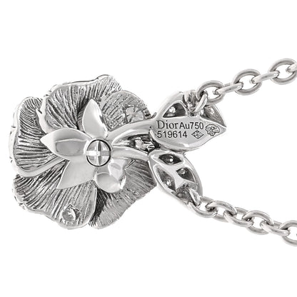 Christian Dior CHRISTIAN DIOR 18K White Gold Diamond Small Rose Dior Bagatelle Necklace 4 of 5