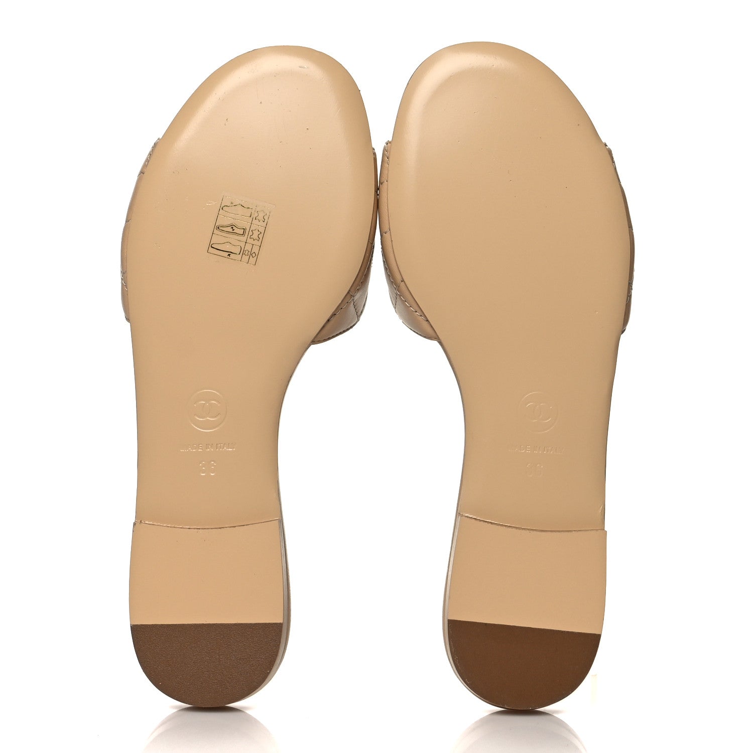 Chanel Lambskin Quilted CC Turnlock Sandals 36 Beige 5 of 9