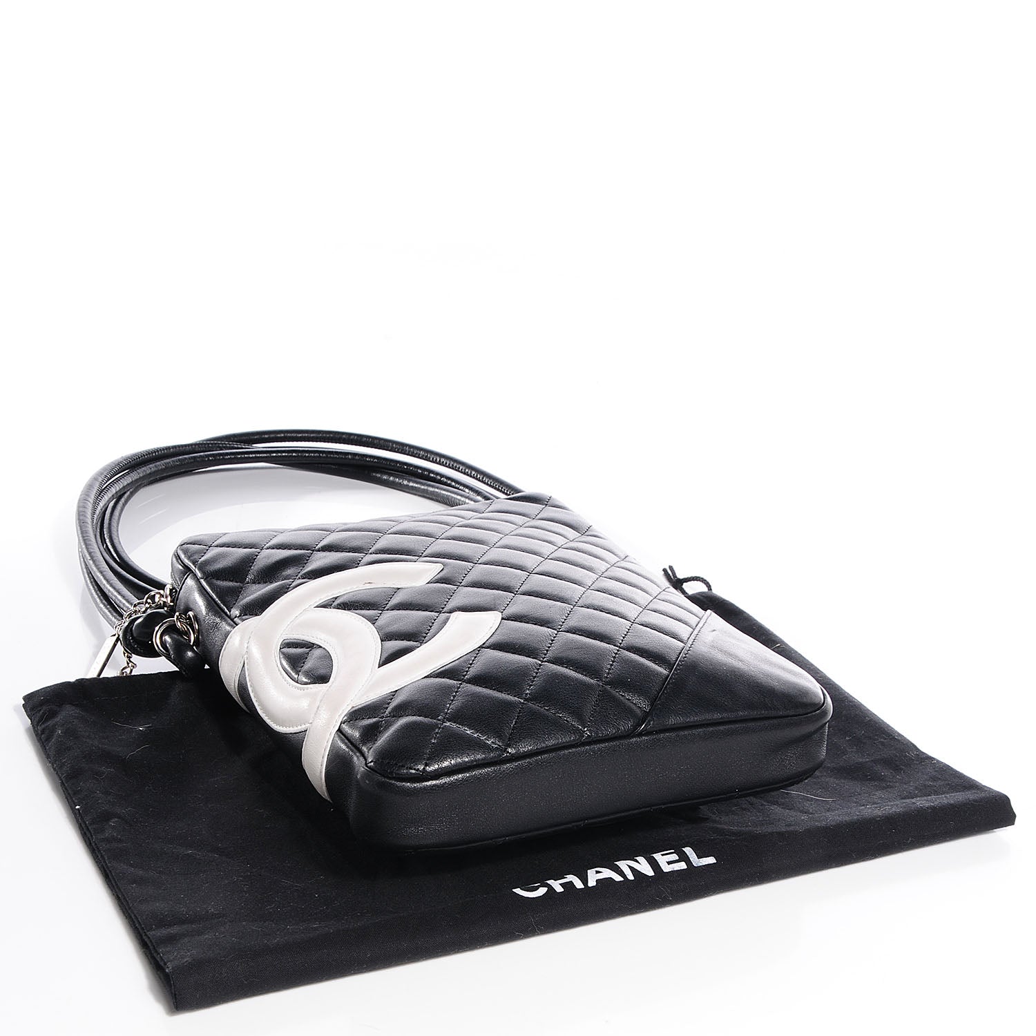 Chanel Calfskin Cambon Medium Messenger Black White 4 of 7
