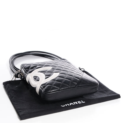 Chanel Calfskin Cambon Medium Messenger Black White 4 of 7