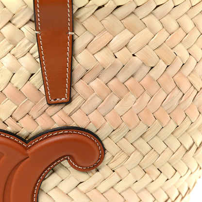 Celine Raffia Calfskin Triomphe Teen Panier Tan 10 of 11