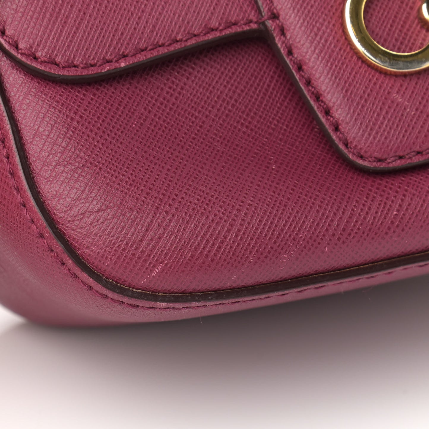 Printed Calfskin Crossbody Bag Burgundy