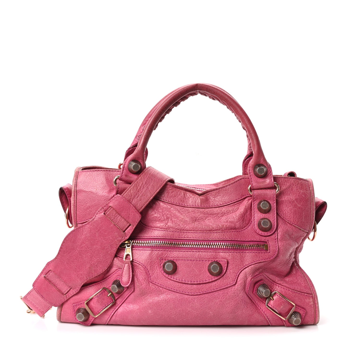 Agneau Giant 21 Rose Gold Hardware City Cyclamen Fucsia