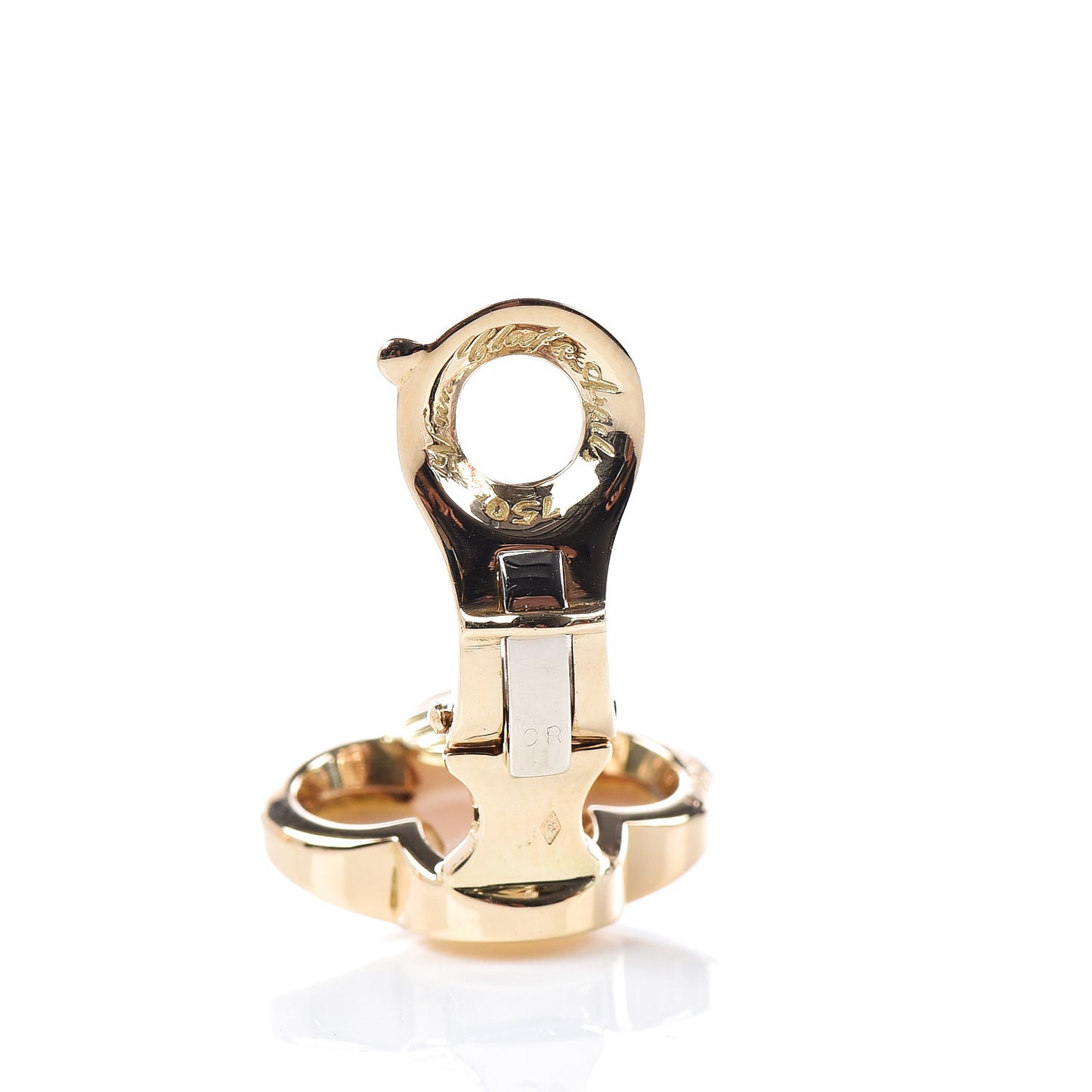18K Yellow Gold Mother of Pearl Pure Alhambra Clip-On Earrings