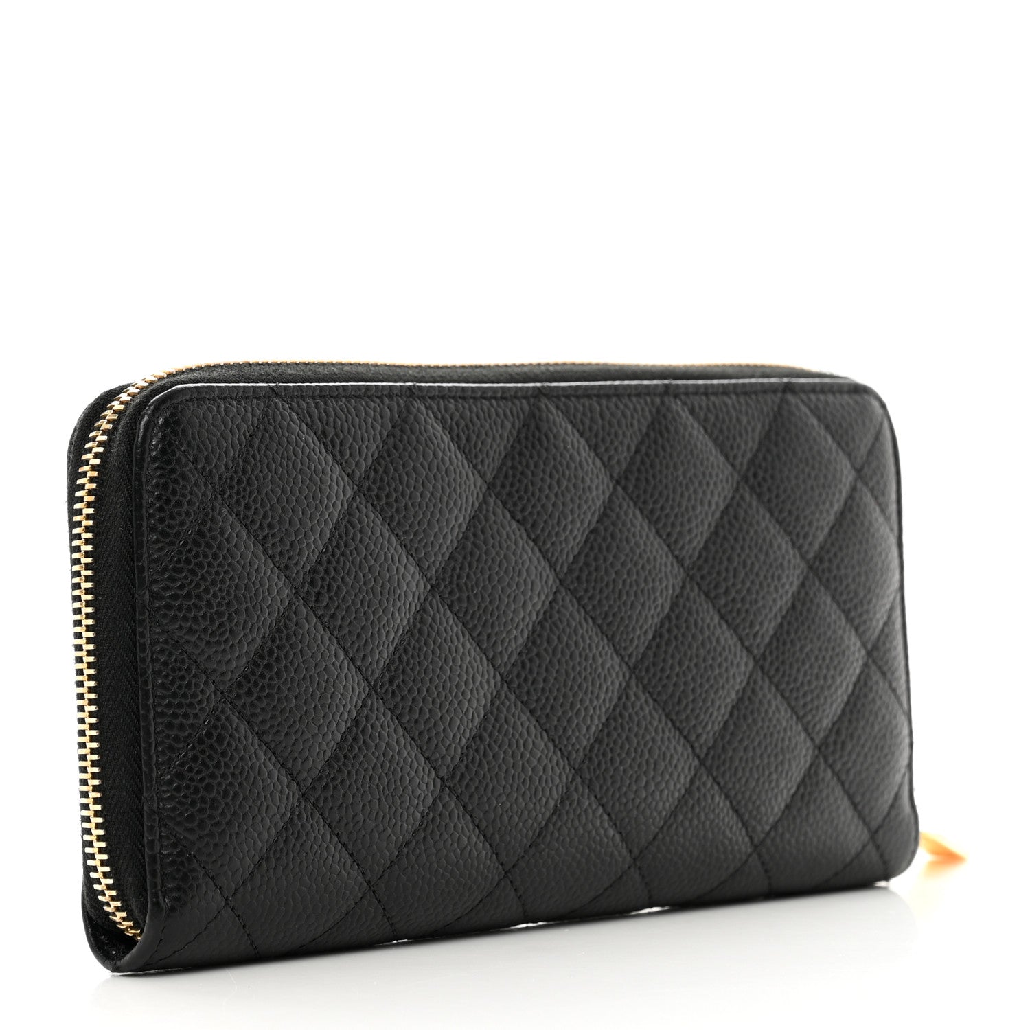 Chanel Caviar Quilted Large Gusset Zip Around Wallet Black 3 of 10