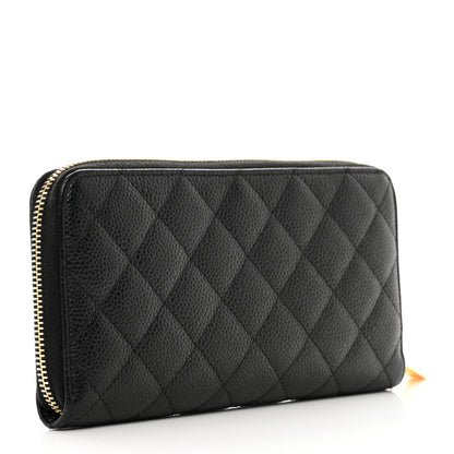 Chanel Caviar Quilted Large Gusset Zip Around Wallet Black 3 of 10