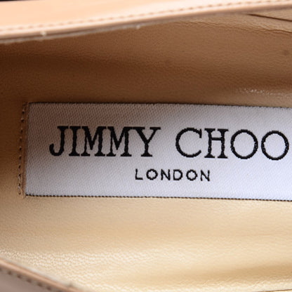 Jimmy Choo Patent Napa Sepia Platform Pumps 39.5 Beige Black 7 of 9