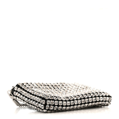 Alexander Wang Mesh Crystal Rhinestone Nano Heiress Shoulder Bag Black Silver 4 of 11