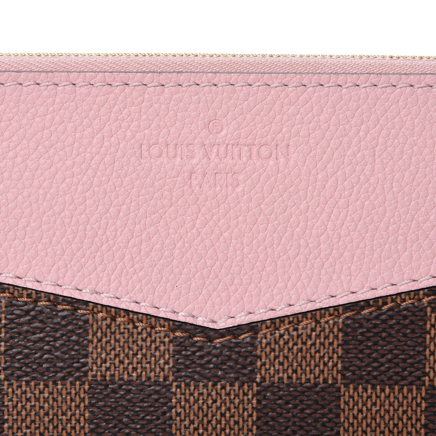 Louis Vuitton Damier Ebene Daily Pouch Rose Poudre 6 of 10