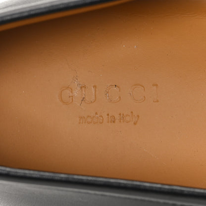 Gucci Ancora Calfskin Womens Horsebit Platform Loafers 39 Black 8 of 11