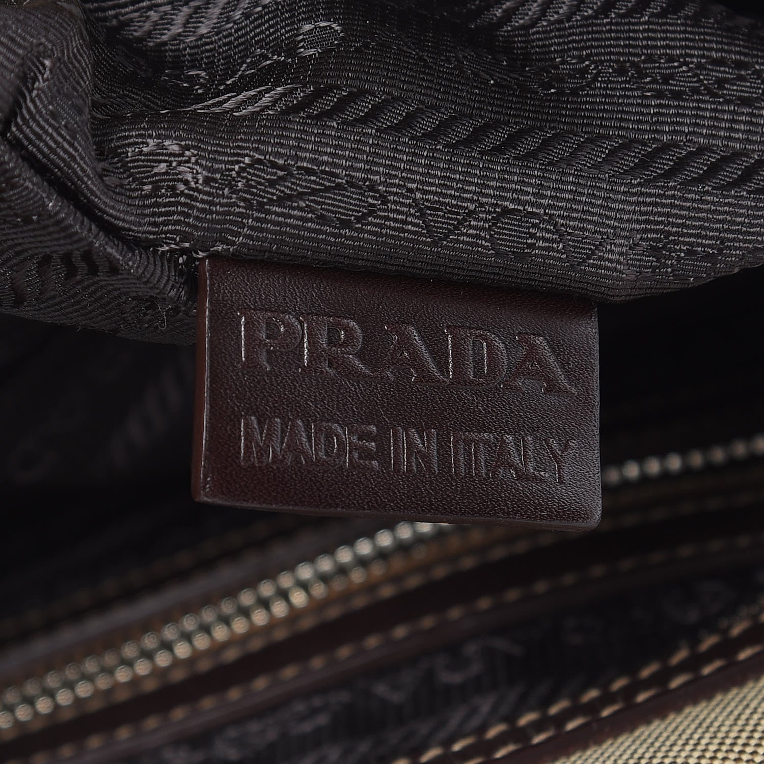 Prada Jacquard Logo Bauletto Corda Moro 8 of 18