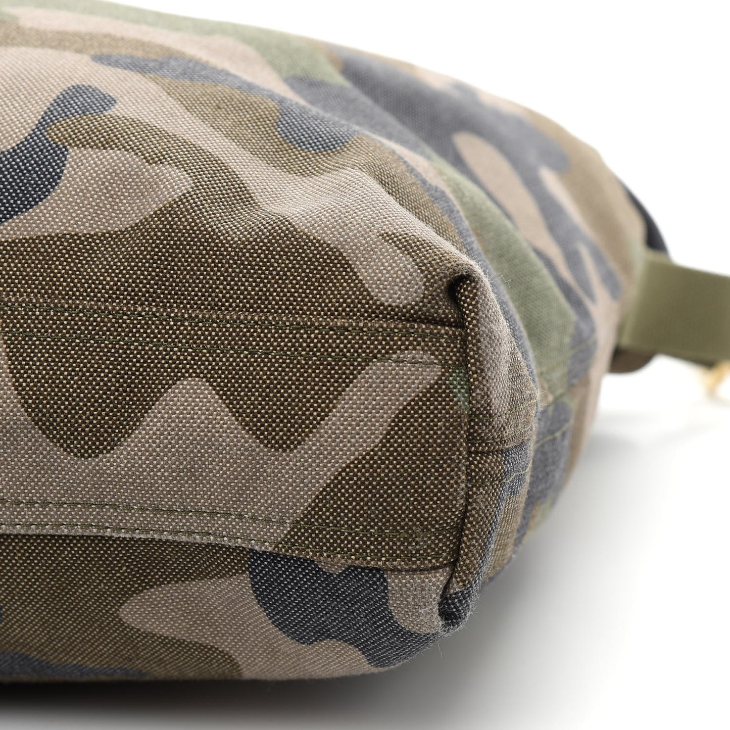 Canvas Calfskin Camouflage Tote Multicolor
