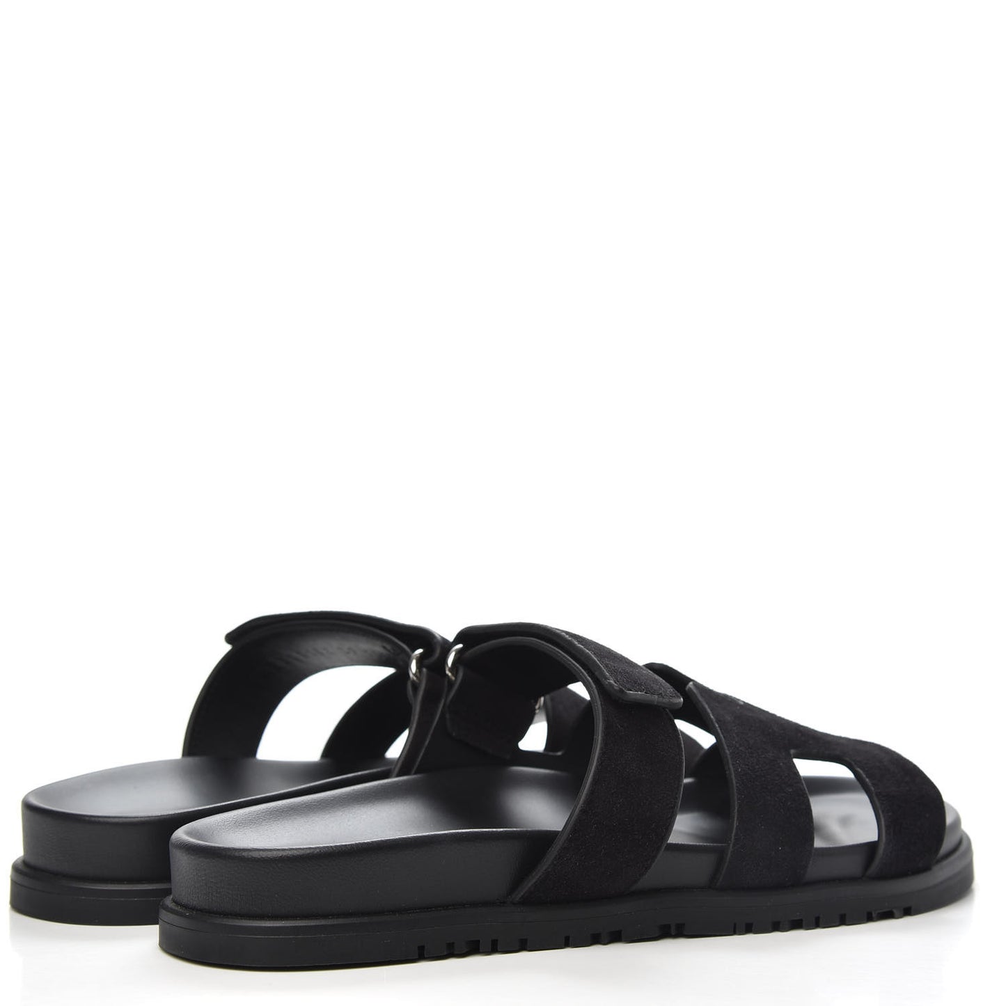 Suede Goatskin Womens Chypre Sandals 39 Black