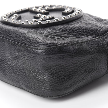 Gucci Pebbled Calfskin Studded Small Soho Disco Bag Black 7 of 13