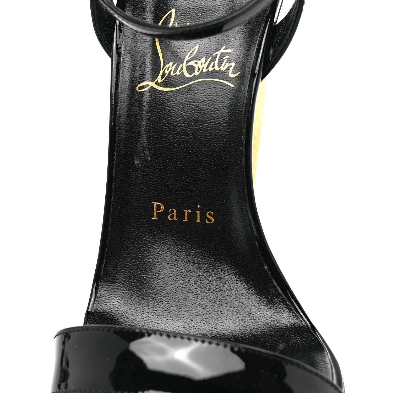 Christian Louboutin Patent Galva Lipqueen 100 Sandals 39 Black 8 of 13