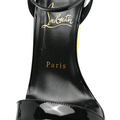 Christian Louboutin Patent Galva Lipqueen 100 Sandals 39 Black 8 of 13
