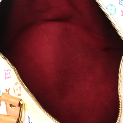 Louis Vuitton Monogram Multicolor Keepall 45 White 4 of 10
