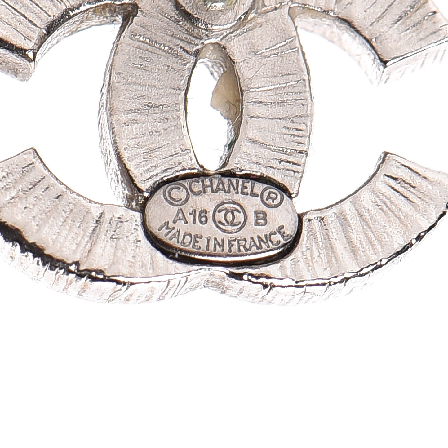 Crystal CC Earrings Silver
