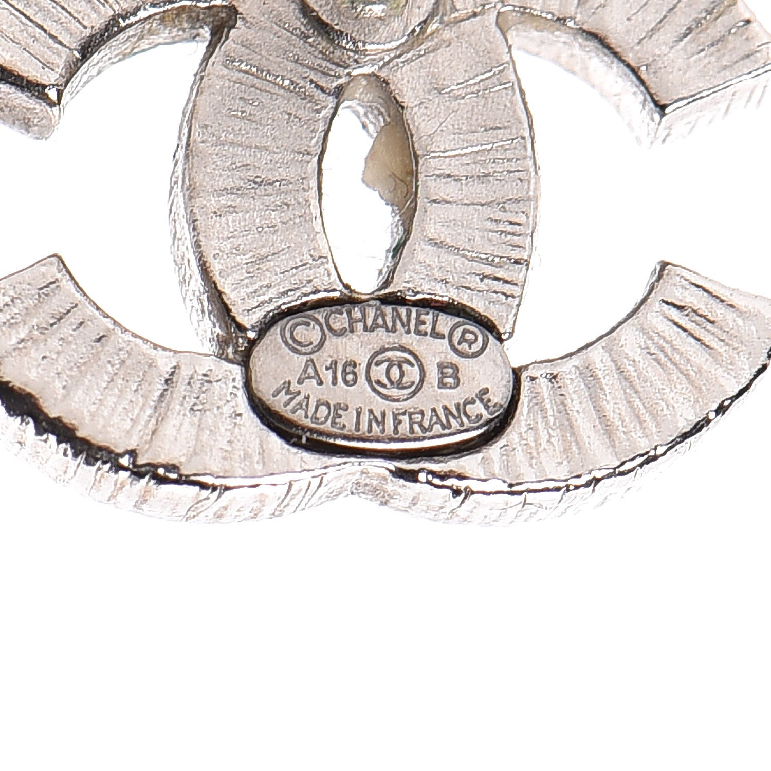 Chanel Crystal CC Earrings Silver 3 of 5