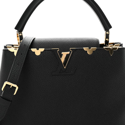 Louis Vuitton Taurillon Embellished Flower Crown Capucines PM Black 7 of 9