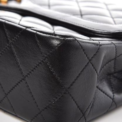 Chanel Lambskin Quilted Medium Double Flap Black 8 of 11