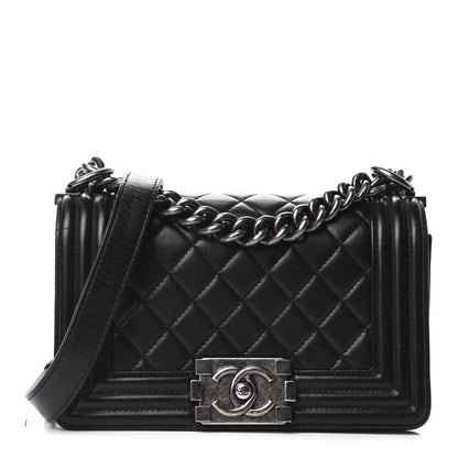 Chanel Lambskin Quilted Small Boy Flap Black 1 of 10