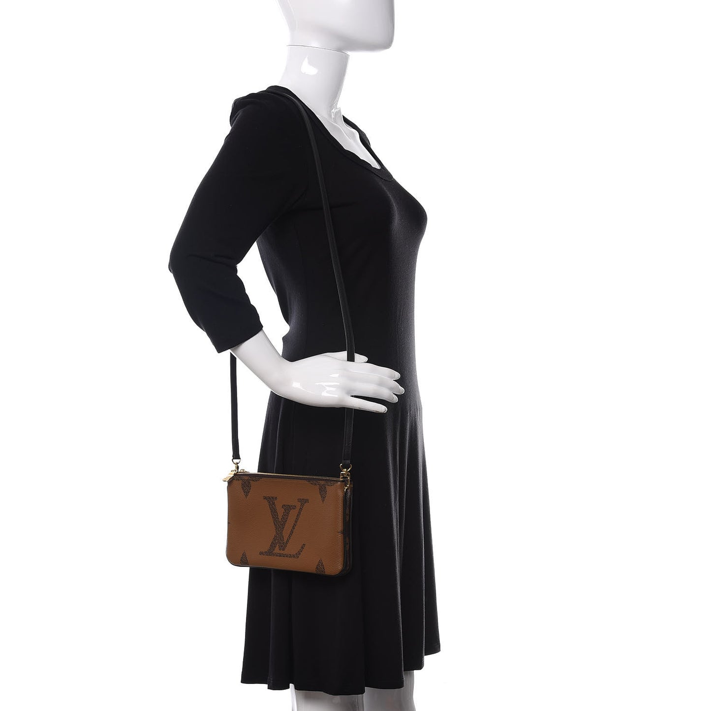 Reverse Monogram Giant Double Zip Pochette