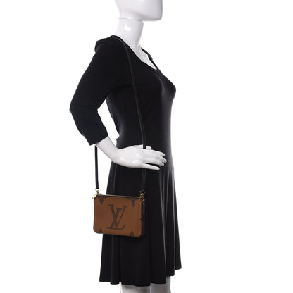 Louis Vuitton Reverse Monogram Giant Double Zip Pochette 2 of 11